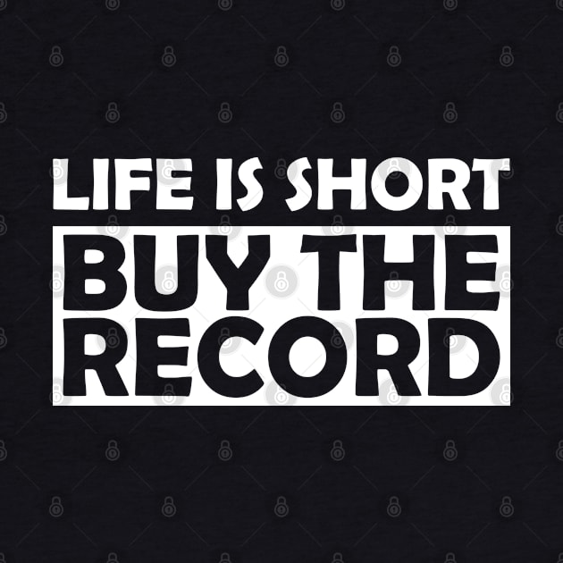 Vinyl - Life is short by the record by KC Happy Shop